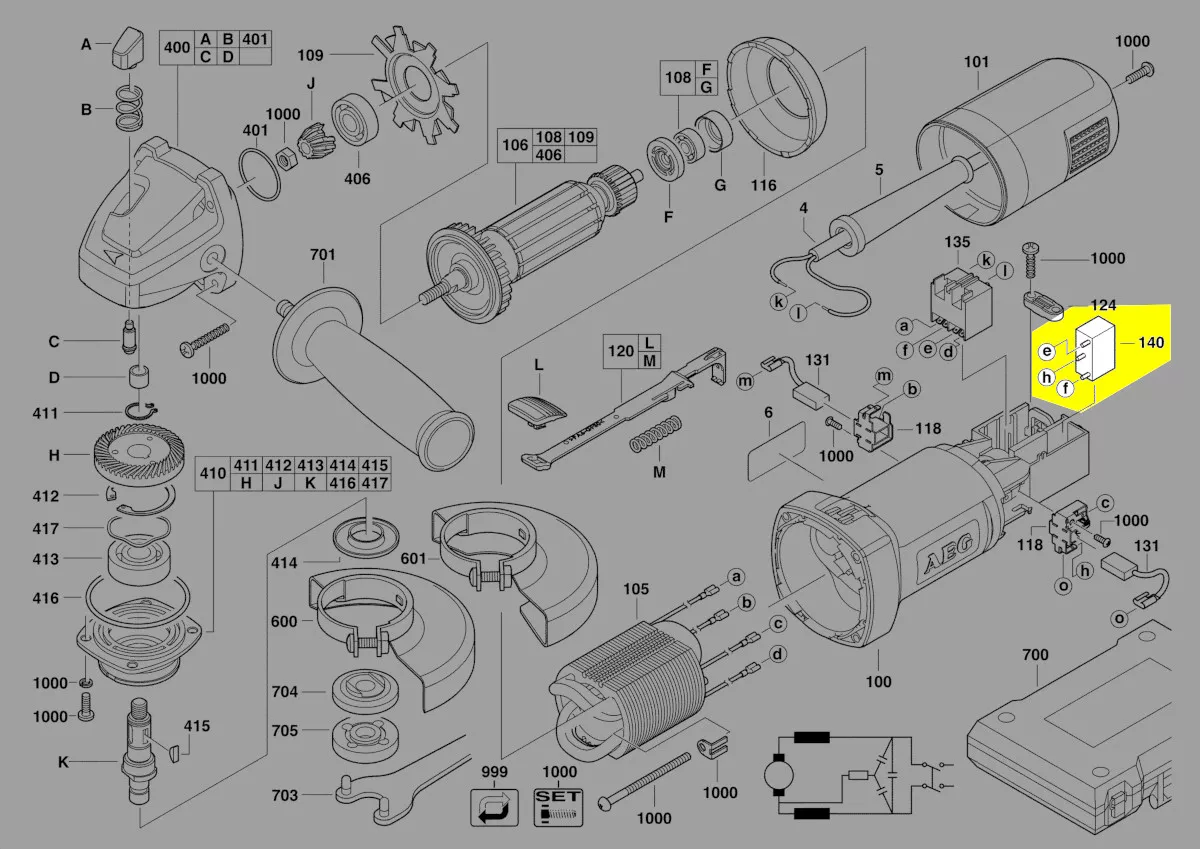 condensateur filtre antiparasite réf. 4931393318 AEG